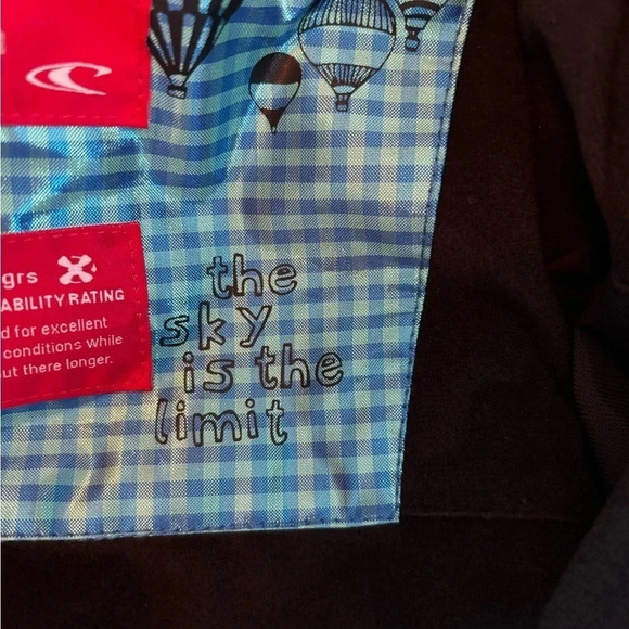 Oneill Women's Freedom Series Blue Check Metallic Ski Jacket Size Extra Small - Picture 9 of 14